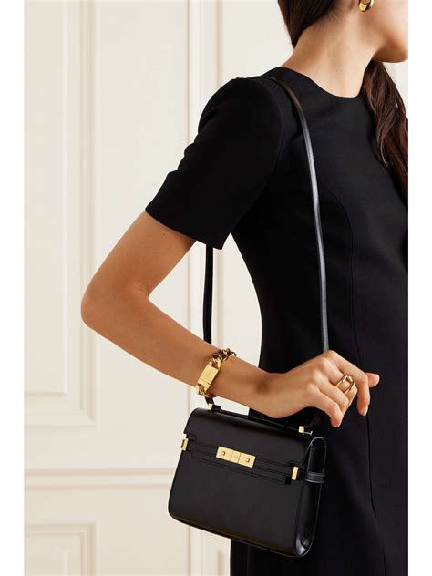 ysl black and gold shoulder bag|saint laurent manhattan shoulder bag.